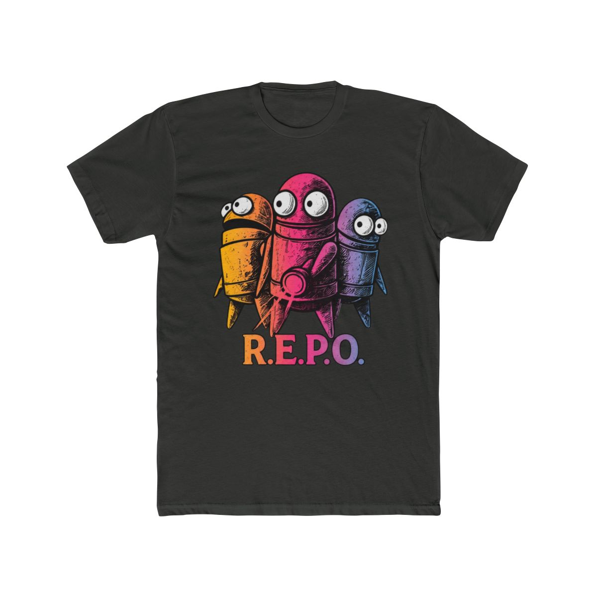R.E.P.O. Game Inspired Shirt, Indie Horror Co-Op Gamer Tee, Dark Sci-Fi Survival Game Aesthetic, Repo Gaming Gift - alternate angle 5, merchandise