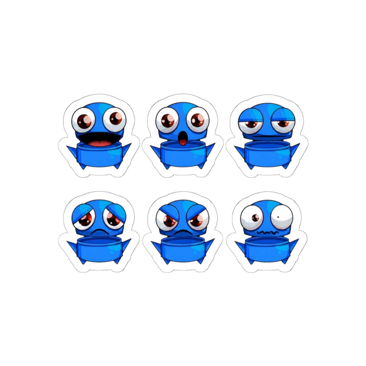 REPO Robot Emotion Stickers - Blue | R.E.P.O