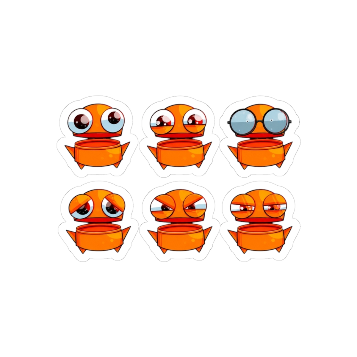 REPO Robot Emotion Stickers - Orange | R.E.P.O